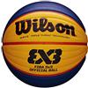 Wilson, Pallone da basket FIBA 3x3 Game, Misura 6, Blu/Giallo, Gomma, Uso all'interno e all'esterno, WTB0533XB