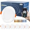 DUSKTEC Faretti LED da Incasso per Cartongesso Smart, 10W 1000LM 220V Luci  da Soffitto Interno Smart Bluetooth, 2700K-6000K Bianco Freddo Caldo, Faretto  led incasso 6 Pezzi, Controllo con Alexa e APP 