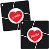 soleilx Tappetino per Piano Cottura Induzione per Cucinare 2PZ Antiscivolo in Silicone -Tappetino Induzione Antigraffio Sottopentola Tappetino Protettivo Piano Induzione Magentico Forno Quadrato 26cm