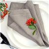 Linen & Cotton Set Di 4 Tovaglioli In Stoffa Con Orlo A Giorno FLORENCE, 100% Lino - 43cm x 43cm (Beige.)