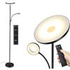 mukuxin Lampada LED da Terra Moderna, 3600LM 42W Piantane da Salotto con Lettura & Telecomando & Tocco, Montaggio in 1 Min, Base ponderata da 2,5 kg, Lampada Alta da Salotto per Camera da Letto, Ufficio (Nera