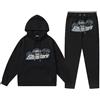 KERLI Tuta Trapstar Uomo Donna, Completo Trapstar London Unisex con Logo Stampato, 2 Pezzi Jogging Sportiva Set Autunno Inverno (Color : 26 black, Dimensione : S)