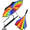 iX-brella Ombrello inverso automatico capovolto per aprire, nero/multicolore, 104 cm