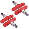 cyclingcolors 4x pattini freno bici 70mm V-BRAKE ganasce pastiglie con vite bicicletta freni ricambio, rosso