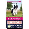 Eukanuba Cibo Secco per Cani Anziani di Taglia Piccola e Media, Ricco di Agnello e Riso, 12 kg