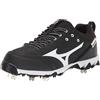 Mizuno 320638.9000.04.0550, 9 Picchi Swift 7 Low-Tacchetti Softball da Donna in Metallo, Nero e Bianco, 36 EU