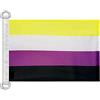 AZ FLAG Bandiera Navale Orgoglio Non-Binario 45x30cm - Bandiera Maritima Genderqueer 30 x 45 cm speciale Nautismo, Padiglione Nautico
