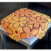 GC ARREDOCASA 6 Cuscini Sedie Cucina Coprisedia, Cuscini Coprisedia Imbottiti Modello FLORA, Cuscini Per Sedie Da Cucina con Alette, (Arancio, Alette e Gancio)