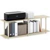 Furinno Turn-N-Tube No Tools Tavolino moderno rettangolare, Bauhaus rovere/beige