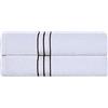 Superior Egyptian Cotton Set di 2 Asciugamani da Bagno di Lusso, Collezione Hotel, 900 g, Bordo Color, 100% Cotone, Bianco/Cioccolato, 27.9x35.6x16.5 cm
