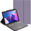 YHFZR Tastiera Custodia per Lenovo Tab P12 Pro - QWERTY ultra sottile PU Custodia con supporto con cover tastiera rimovibile wireless Keyboard per Lenovo Tab P12 Pro 12,6 Pollice, Viola