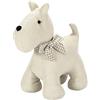 SPOTTED DOG GIFT COMPANY Fermaporta Pesante di Stoffa, Ferma Porta Design Simpatico a Forma di Terrier Cane, Fermaporta da Pavimento, Cane Decorativi Decorazione per la Casa, Idee Regalo Cane per Donna Uomo