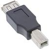 InLine Adattatore USB USB-A / Porta - USB-B/ Presa, Nero