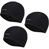 ROCKBROS Cappellino Sottocasco Caldo Invernale con Pile, Berretto Copricapo Antivento Termico Paraorecchie, Skull cap Trasiprante Elastico Nero, per Ciclismo Sci Moto, Uomo Donna