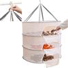 syiyunran Strato Appeso Essiccazione Rack Rete - Stendino per Erbe Aromatiche a 3 Strati, Essiccatore con Gancio per Pieghevole per Fiori, Lampadine, Pesce, Verdura, Frutta, Etc. Bianco (40x60cm)