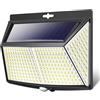 LOTMOS Luce Solare LED Esterno,1 Pezzi 308 LED Faretti Solari a Led da Esterno Lampada da Esterno con Sensore di Movimento IP65 Impermeabile 3 Modalità per Giardino, Parete Wireless Risparmio Energetico