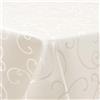 Homaxy - Tovaglia lavabile rettangolare 130x200cm in poliestere, tovaglia da tavola in jacquard con ornamenti, antimacchia, facile da pulire, beige