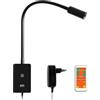ENUOTEK Applique Lettura Letto, Led da Parete con Telecomando, Luce da Lettura Regolabile Tramite Tocco, Luce Spotlight da Lettura per il Letto con Porta di Ricarica USB da 2A, 3000K 4000K 5000K