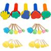 QHFlashbuy Pennello in Spugna,25 Pezzi Rotondi Spugne Pennelli,Strumenti Di Pittura Spugna Pennello,Bambini Spugne Per Dipingere,Graffiti,Fai Da Te Fatto a Mano
