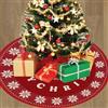 Sniperoal Gonna per albero di Natale rossa da 48 pollici con fiocco di neve Renna Gonna natalizia Tappetino per albero Fattoria Ornamenti natalizi per feste Decorazioni natalizie (48inch, Buon Natale)