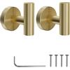 YUET 2 Pezzi Ganci Portasciugamani in SUS 304 Acciaio Inox Gancio Appendiabiti da Parete Con Accessori a vite per Cucina e Bagno Asciugamani Muro Accappatoio (Oro)