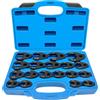 ZKTOOL 19 Strumenti metrici, Set di Chiavi per Dadi Svasati Jumbo da 3/8 e 1/2, Set di Chiavi a Forchetta per Chiavi ad Artiglio, Misura da 8 a 32 mm, Set di Chiavi per Dadi Svasati a Cricchetto