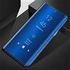 CLLDY Smart Mirror Flip Phone Custodia per Samsung Galaxy A12 A52 S21 S10 S9 S8 S20 FE Ultra Note 20 10 Lite 9 8 Plus S7 S10e Edge Cover, Blu, per Samsung S21 Ultra