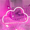 Taeku Luce al Neon Decorazione da Parete con Segno di Fulmine a LED per Natale Ricarica Usb luminosa Decorativa Sospesa Per Festa di Compleanno Stanza dei Bambini (Nuvole Rosa)