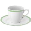 BITOSSI HOME TAZZA CAFFE CON PIATTINO, PETALO VERDE