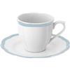 BITOSSI HOME TAZZA CAFFE CON PIATTINO, PETALO AZZURRO