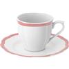 BITOSSI HOME TAZZA CAFFE CON PIATTINO, PETALO ROSA