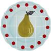 BITOSSI HOME PIATTO FRUTTA 22.5 CM, QUADRI BLU GHIACCIO