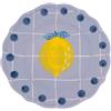 BITOSSI HOME PIATTO FRUTTA 22.5 CM, QUADRI BLU CIELO