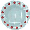 BITOSSI HOME PIATTO FONDO 23 CM, QUADRI BLU GHIACCIO