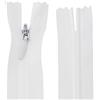 Aerzetix - C60992 - Set di 20 Cerniere Invisibili 30cm - Colore: Bianco - Non separabili con tiretto Palla da Rugby Materia inestensibile - Cerniera Lampo
