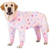 BT Bear Vestiti Invernali per Cani, Morbida Flanella Pullover Pigiama, Caldo Cappotto Invernale, Tuta Intera per Taglia Media e Grande per Dormire (XXXL, Rosa Love)
