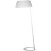 FAN EUROPE Luce Ambiente e Design Lampada da terra in metallo bianco con paralume in tessuto 154x50 cm. (1xE27) - QUEEN