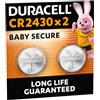 Duracell Batterie a moneta al litio 2430 da 3V (confez. da 2) - Lunga durata garantita - Per chiavi auto, telecomandi, orologi fitness - A prova di bambino - Garantite per 10 anni in stoccaggio