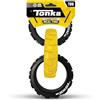 Tonka Nerf Dog Giocattolo per cani in gomma a 3 anelli, leggero, durevole e resistente all'acqua, 26 cm, per razze medie/grandi, unità singola, giallo/nero