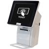VISEL Distributore di biglietti eliminacode. Colore bianco con touch screen