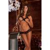 René Rofé 2 PC Lace Peek-A-Boo Bra & Crotchless Panty Set 216 M/L