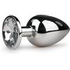 Easytoys Metal Butt Plug 126CLR Anal Jewelry Silver/Transparent