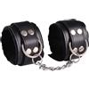 Dominate Me Leather Handcuffs D12 Black-Black
