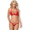 Obsessive 838-SET-3 2 pcs Set Red L/XL