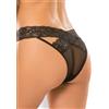 Allure Crotchless Desire Panty Black