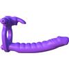 Pipedream Fantasy C-Ringz Silicone Double Penetrator Rabbit Purple