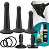 Doc Johnson Vac-U-Lock Platinum Silicone Pegging Set Black
