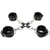Ouch! Leather Hand And Legcuffs Black