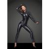 Noir Handmade F162 Powerwetlook Overall with Leash and Two-way Zipper M