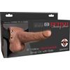 Pipedream Fetish Fantasy 6" Hollow Rechargeable Strap-On with Balls Tan